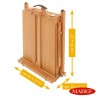 Cassetta Cavalletto da terra Mabef M/22 in legno con divisori mobili in metallo tele fino a 87 cm