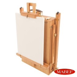 Cassetta Cavalletto da terra Mabef M/22 in legno con divisori mobili in metallo tele fino a 87 cm