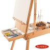 Cassetta Cavalletto da terra Mabef M/22 in legno con divisori mobili in metallo tele fino a 87 cm