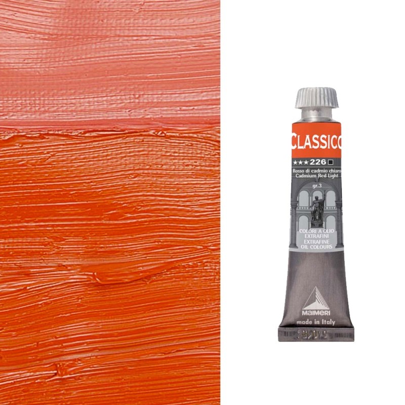 Colori ad Olio Maimeri "Classico" Rosso di Cadmio Chiaro (226)