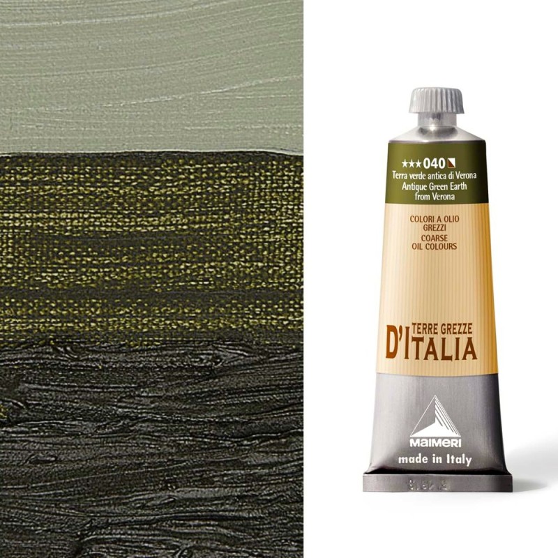 Colori ad Olio Maimeri "Terre grezze d'Italia" Terra Verde Antica di Verona (040)