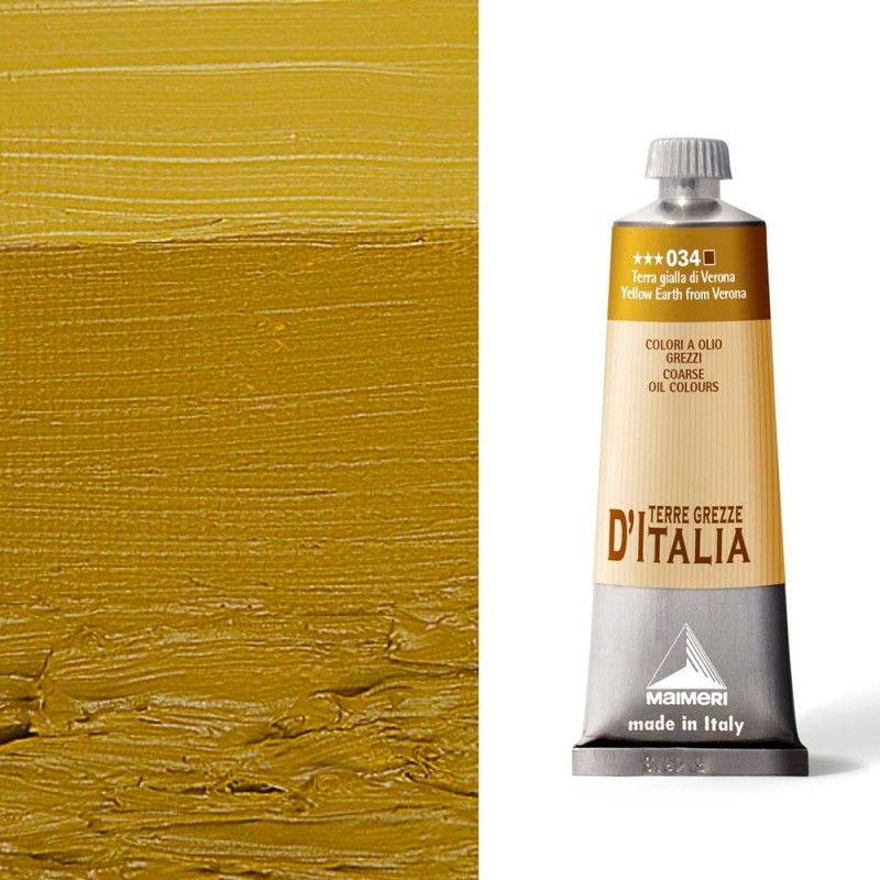 Colori ad Olio Maimeri "Terre grezze d'Italia" Terra Gialla di Verona (034)