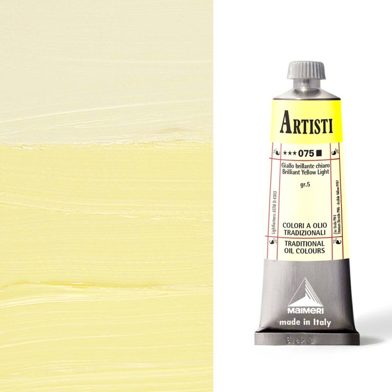 Colori ad Olio Maimeri serie Artisti Giallo Brillante Chiaro (075) tubo da 60 ml Colori ad Olio Maimeri serie Artisti Giallo Brillante Chiaro (075) tubo da 60 ml