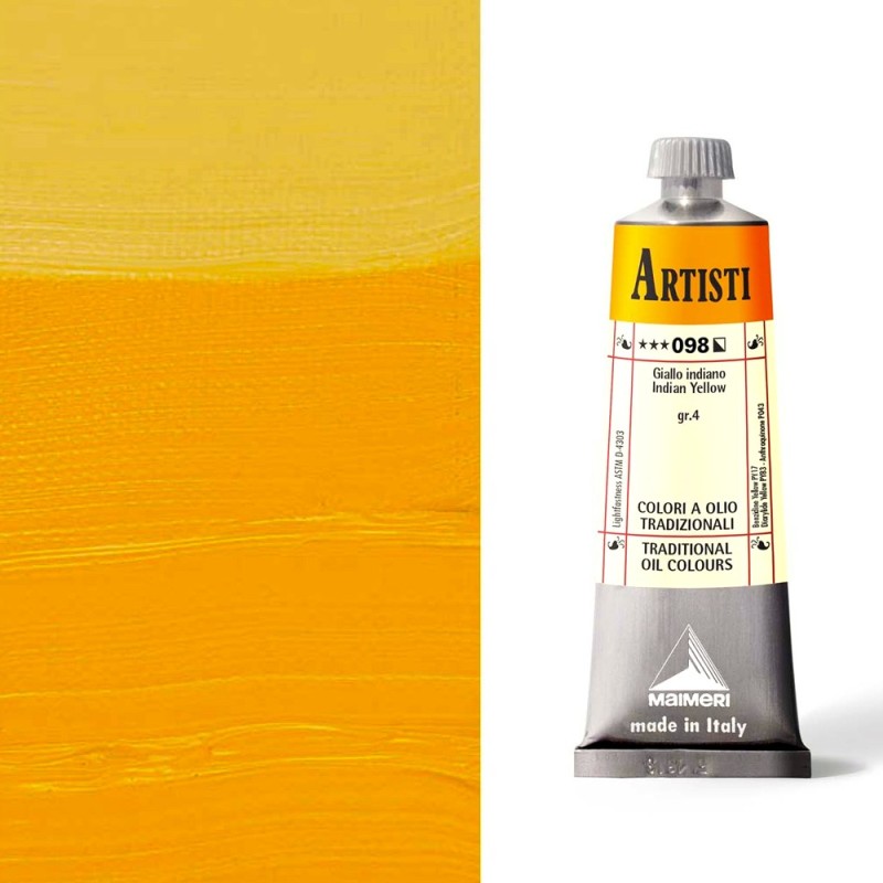 Colori ad Olio Maimeri serie Artisti Giallo Indiano (098) tubo da 60 ml Colori ad Olio Maimeri serie Artisti Giallo Indiano (098) tubo da 60 ml