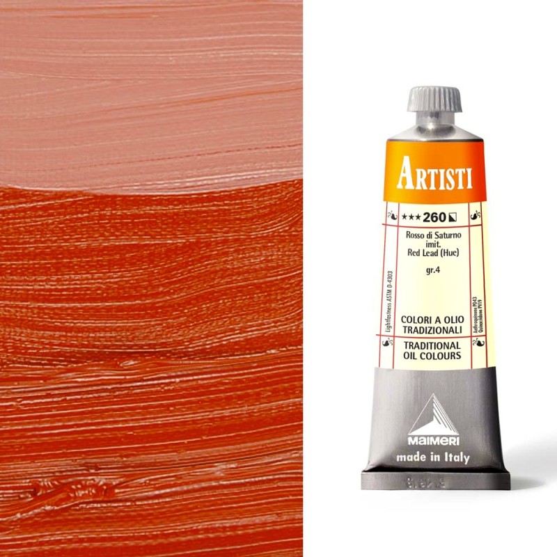 Colori ad Olio Maimeri serie Artisti Rosso di Saturno Imit. (260) tubo da 60 ml