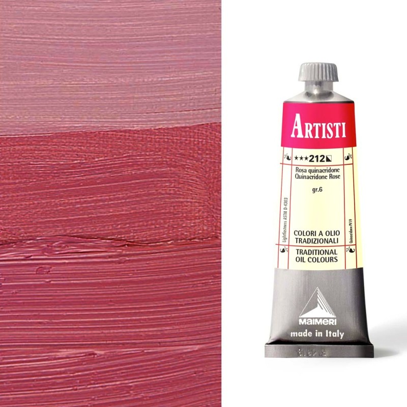Colori ad Olio Maimeri serie Artisti Rosa Quinacridone (212) tubo da 60 ml Colori ad Olio Maimeri serie Artisti Rosa Quinacridone (212) tubo da 60 ml