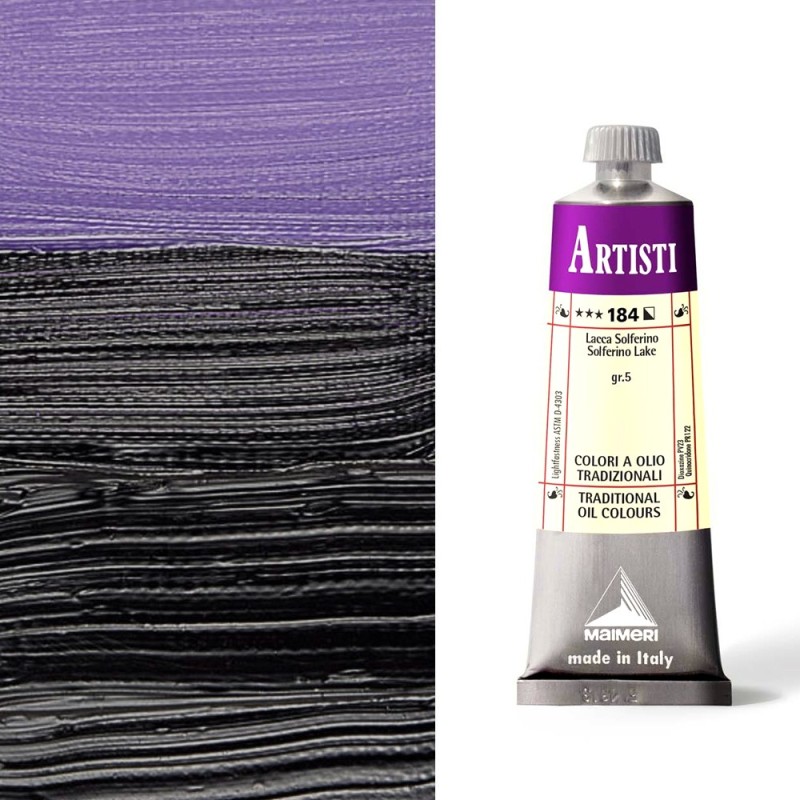 Colori ad Olio Maimeri serie Artisti Lacca Solferino (184) tubo da 60 ml Colori ad Olio Maimeri serie Artisti Lacca Solferino (184) tubo da 60 ml