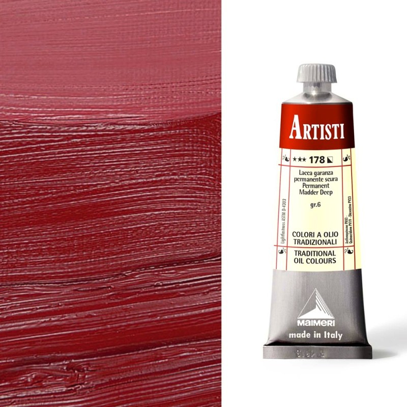 Colori ad Olio Maimeri serie Artisti Lacca di Garanza Scura (178) tubo da 60 ml Colori ad Olio Maimeri serie Artisti Lacca di Garanza Scura (178) tubo da 60 ml