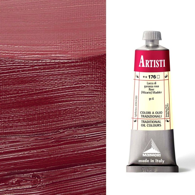 Colori ad Olio Maimeri serie Artisti Lacca di Garanza Rosa (176) tubo da 60 ml