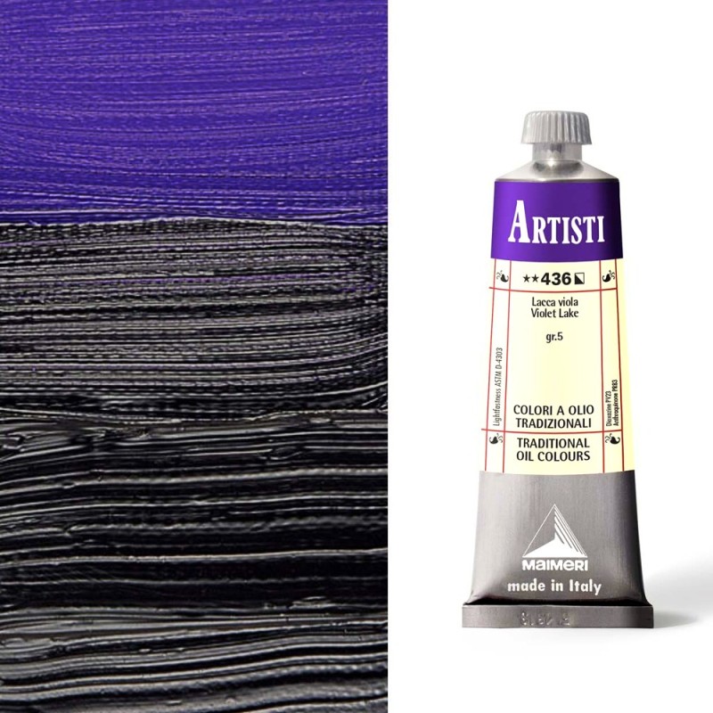 Colori ad Olio Maimeri serie Artisti Lacca Viola (436) tubo da 60 ml