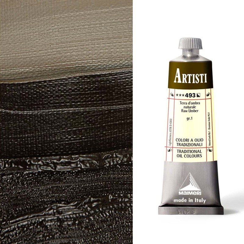 Colori ad Olio Maimeri serie Artisti Terra d'Ombra Naturale (493) tubo da 60 ml Colori ad Olio Maimeri serie Artisti Terra d'Ombra Naturale (493) tubo da 60 ml