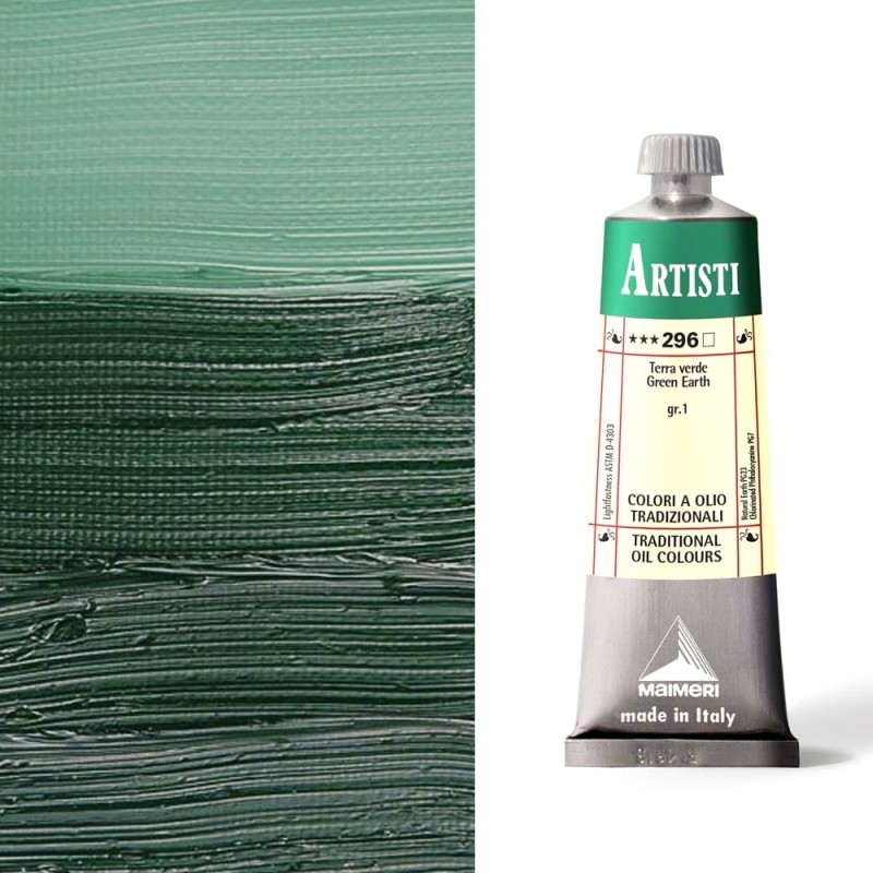 Colori ad Olio Maimeri serie Artisti Terra Verde (296) tubo da 60 ml