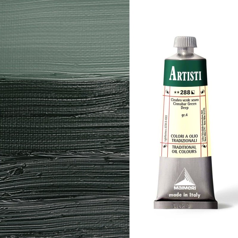 Colori ad Olio Maimeri serie Artisti Cinabro Verde Scuro (288) tubo da 60 ml Colori ad Olio Maimeri serie Artisti Cinabro Verde Scuro (288) tubo da 60 ml