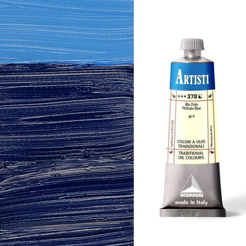 Colori ad Olio Maimeri serie Artisti Blu Ftalo (378) tubo da 60 ml Colori ad Olio Maimeri serie Artisti Blu Ftalo (378) tubo da 60 ml