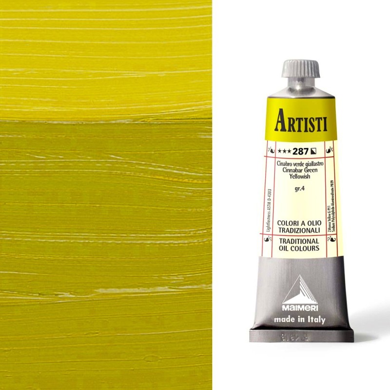 Colori ad Olio Maimeri serie Artisti Cinabro Verde Giallastro (287) tubo da 60 ml Colori ad Olio Maimeri serie Artisti Cinabro Verde Giallastro (287) tubo da 60 ml