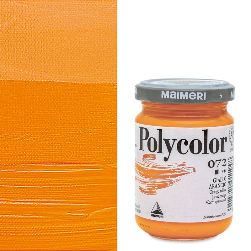 Colori Acrilici Maimeri "Polycolor" Giallo Arancio (072) Colori Acrilici Maimeri "Polycolor" Giallo Arancio (072)