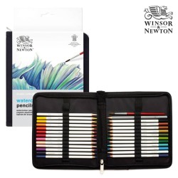 Winsor&Newton Studio Collection - Astuccio con 24 matite colorate acquarellabili e accessori