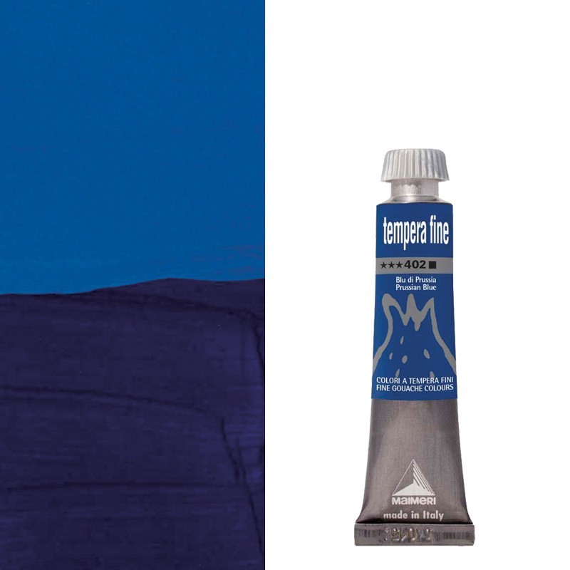 Colori a Tempera Fine Maimeri Blu di Prussia (402) tubo da 20 ml