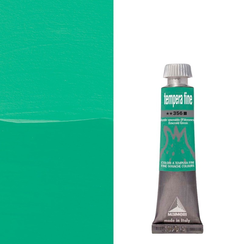Colori a Tempera Fine Maimeri Verde Veronese (356) tubo da 20 ml