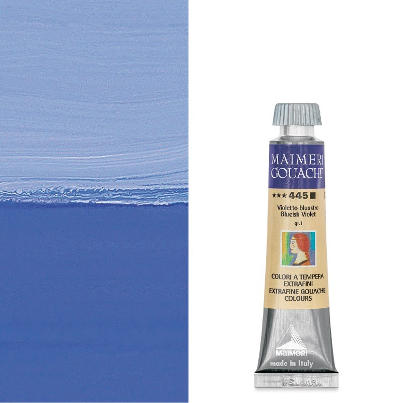 Colori a Tempera extrafine Maimeri Gouache Violetto Bluastro (445) tubo da 20 ml Colori a Tempera extrafine Maimeri Gouache Violetto Bluastro (445) tubo da 20 ml