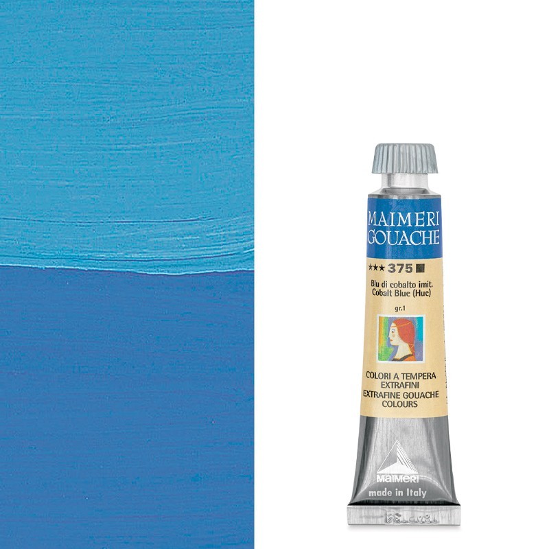 Colori a Tempera extrafine Maimeri Gouache Blu di Cobalto imit. (375) tubo da 20 ml Colori a Tempera extrafine Maimeri Gouache Blu di Cobalto imit. (375) tubo da 20 ml