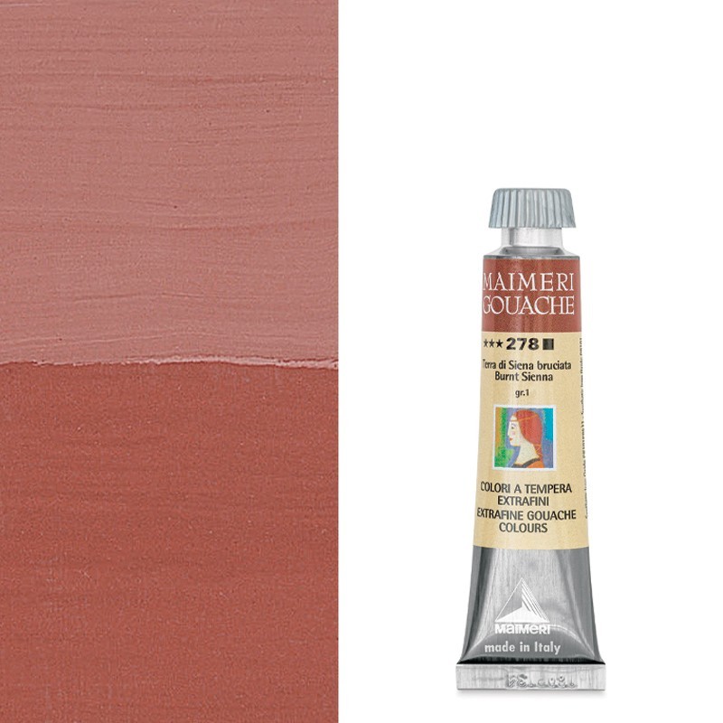 Colori a Tempera extrafine Maimeri Gouache Terra di Siena Bruciata (278) tubo da 20 ml Colori a Tempera extrafine Maimeri Gouache Terra di Siena Bruciata (278) tubo da 20 ml
