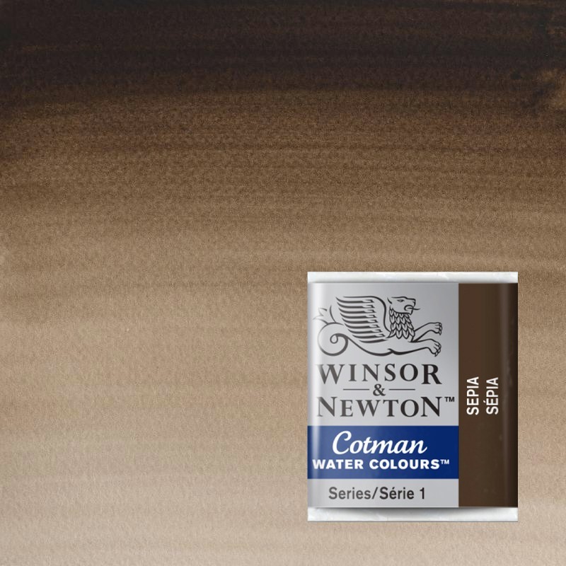 Acquerelli Cotman Winsor&Newton 1/2 godet Seppia (609)