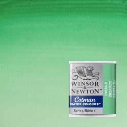 Acquerelli Cotman Winsor&Newton 1/2 godet Verde Smeraldo (235)