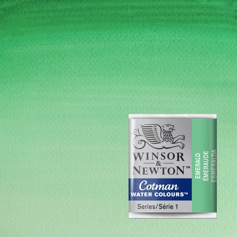 Acquerelli Cotman Winsor&Newton 1/2 godet Verde Smeraldo (235)