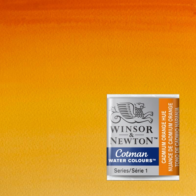 Acquerelli Cotman Winsor&Newton 1/2 godet Arancio di Cadmio imit. (090) Acquerelli Cotman Winsor&Newton 1/2 godet Arancio di Cadmio imit. (090)