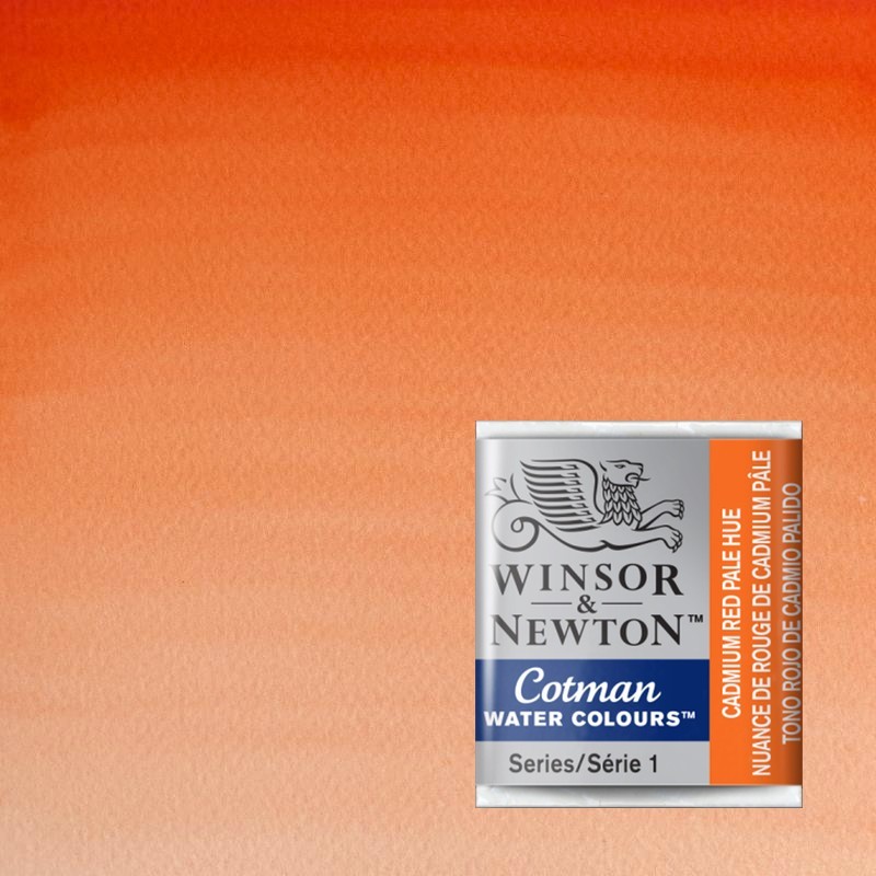 Acquerelli Cotman Winsor&Newton 1/2 godet Rosso di Cadmio Chiaro imit. (103) Acquerelli Cotman Winsor&Newton 1/2 godet Rosso di Cadmio Chiaro imit. (103)
