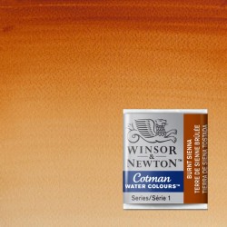 Acquerelli Cotman Winsor&Newton 1/2 godet Terra di Siena Bruciata (074)