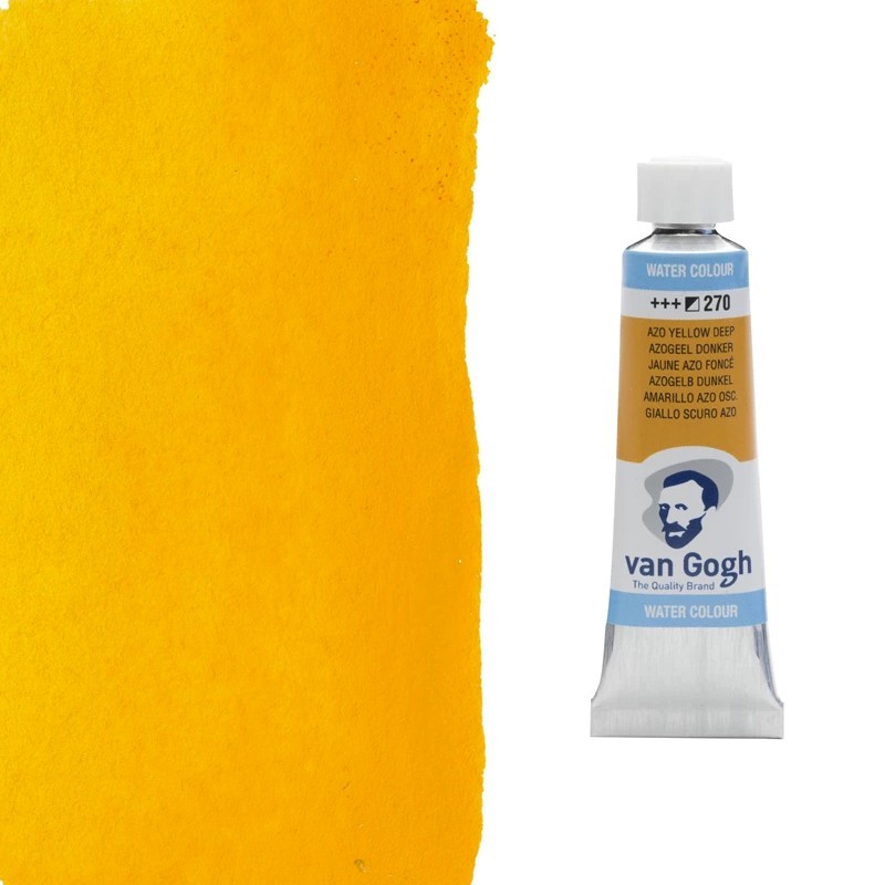 Acquerelli Van Gogh Talens Tubo da 10 ml - Giallo azo scuro (270) Acquerelli Van Gogh Talens Tubo da 10 ml - Giallo azo scuro (270)
