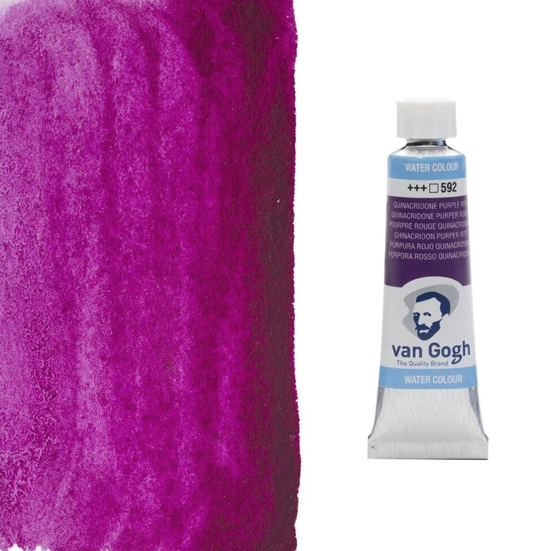 Acquerelli Van Gogh Talens Tubo da 10 ml - Porpora quinacridone rossastro (592) Acquerelli Van Gogh Talens Tubo da 10 ml - Porpora quinacridone rossastro (592)