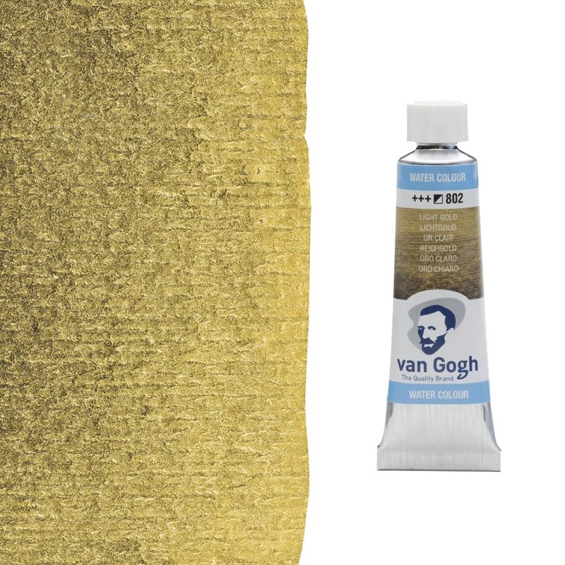 Acquerelli Van Gogh Talens Tubo da 10 ml - Oro chiaro (802) Acquerelli Van Gogh Talens Tubo da 10 ml - Oro chiaro (802)