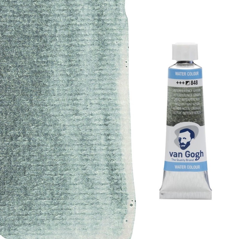 Acquerelli Van Gogh Talens Tubo da 10 ml - Verde interferenza (848) Acquerelli Van Gogh Talens Tubo da 10 ml - Verde interferenza (848)