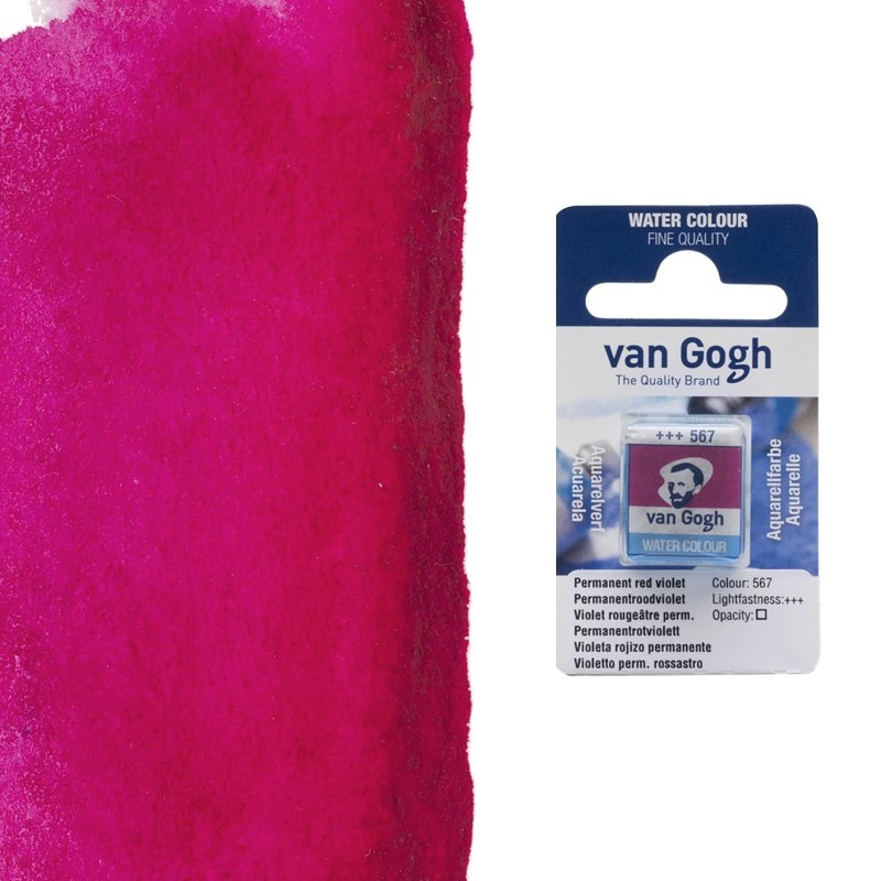 Acquerelli Van Gogh Talens 1/2 godet - Violetto rossastro permanente (567)