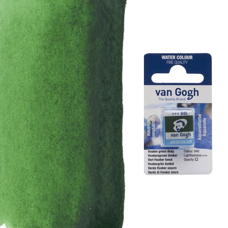 Acquerelli Van Gogh Talens 1/2 godet - Verde di Hooker scuro (645) Acquerelli Van Gogh Talens 1/2 godet - Verde di Hooker scuro (645)