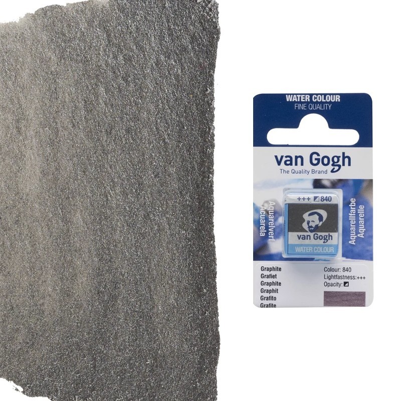 Acquerelli Van Gogh Talens 1/2 godet - Grafite (840) Acquerelli Van Gogh Talens 1/2 godet - Grafite (840)