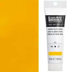 Colori Acrilici Liquitex "Heavy Body" Giallo di Cadmio Medio (161) tubo da 59 ml