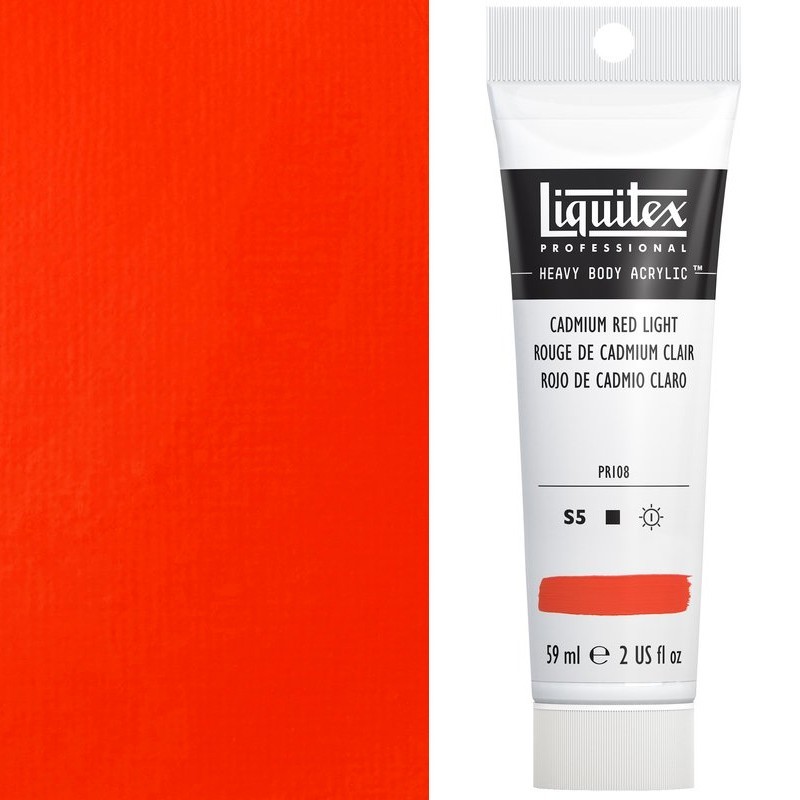 Colori Acrilici Liquitex "Heavy Body" Rosso di Cadmio Chiaro (152) tubo da 59 ml