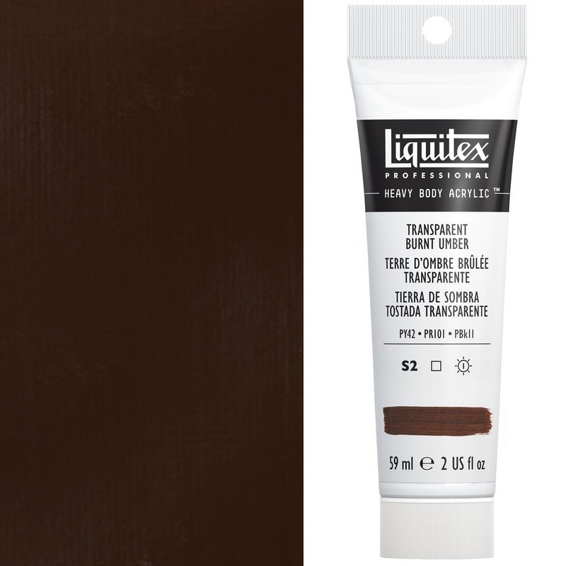 Colori Acrilici Liquitex "Heavy Body" Terra d'Ombra Bruciata Trasparente (130) tubo da 59 ml