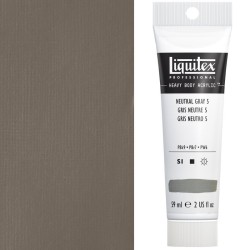 Colori Acrilici Liquitex "Heavy Body" Grigio Neutro 5 (599) tubo da 59 ml