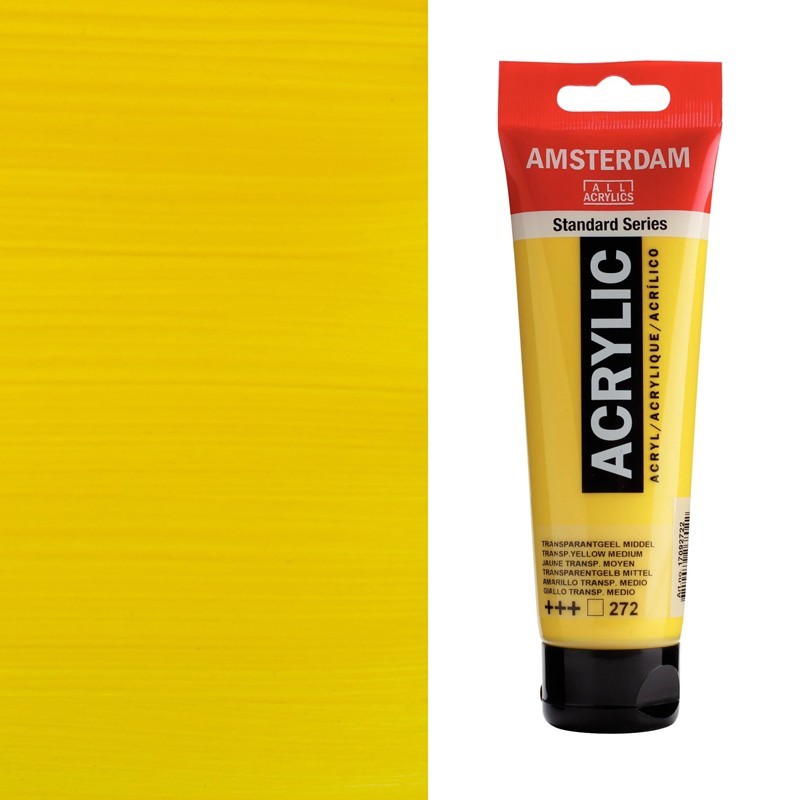 Colori Acrilici Talens "Amsterdam" Giallo Trasparente medio (272) Colori Acrilici Talens "Amsterdam" Giallo Trasparente medio (272)