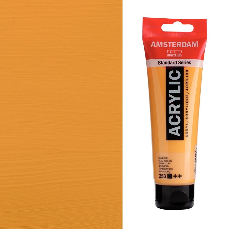 Colori Acrilici Talens "Amsterdam" Giallo Oro (253) Colori Acrilici Talens "Amsterdam" Giallo Oro (253)