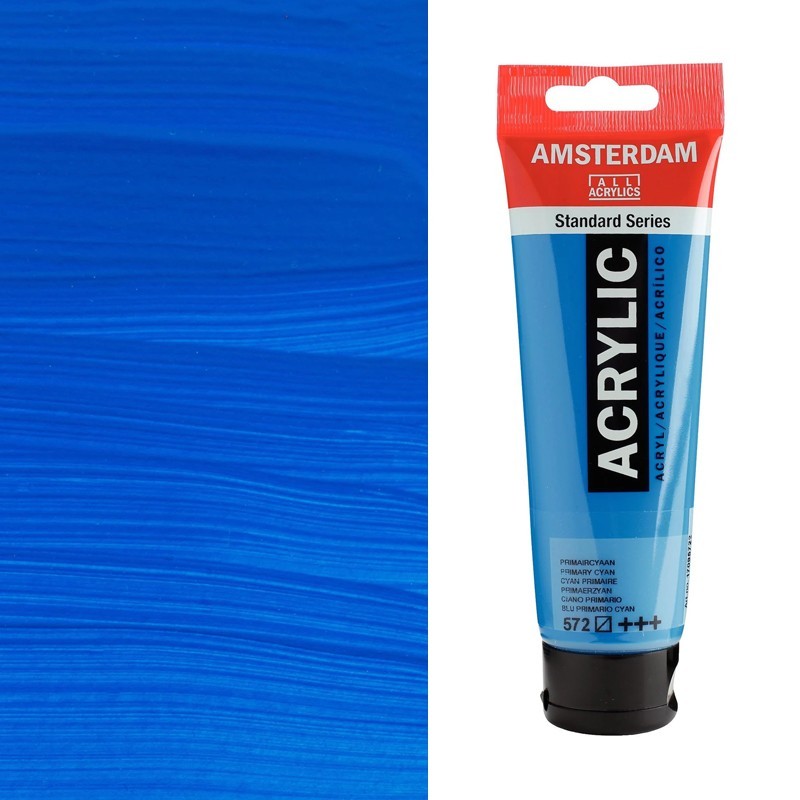 Colori Acrilici Talens "Amsterdam" Blu Primario - Cyan (572)