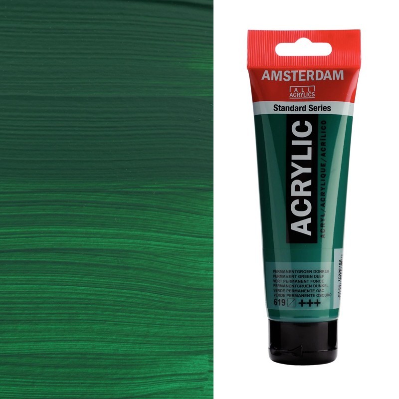 Colori Acrilici Talens "Amsterdam" Verde Permanente scuro (619) Colori Acrilici Talens "Amsterdam" Verde Permanente scuro (619)
