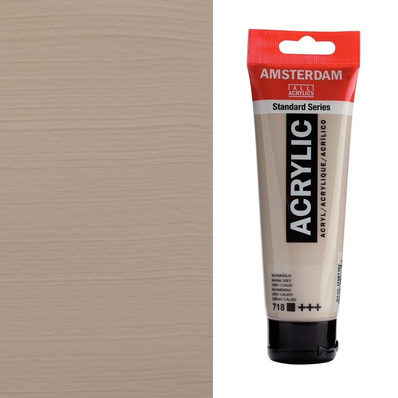 Colori Acrilici Talens "Amsterdam" Grigio Caldo (718) Colori Acrilici Talens "Amsterdam" Grigio Caldo (718)