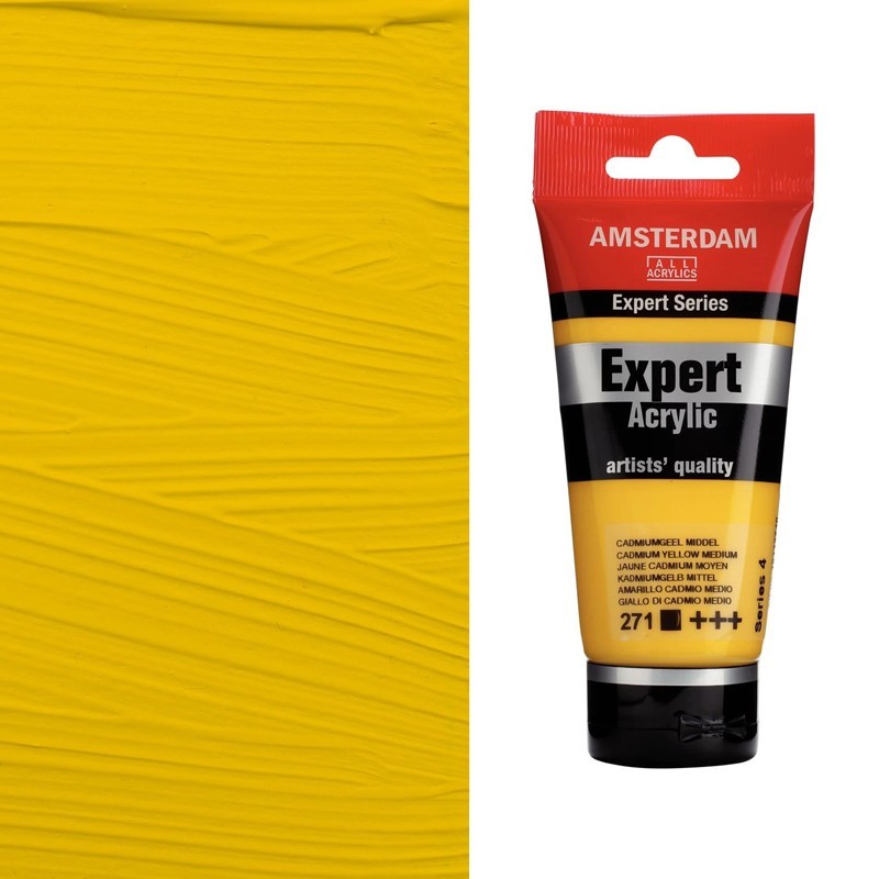 Colori Acrilici Talens Amsterdam Expert - Giallo di cadmio medio (271) tubo da 75 ml