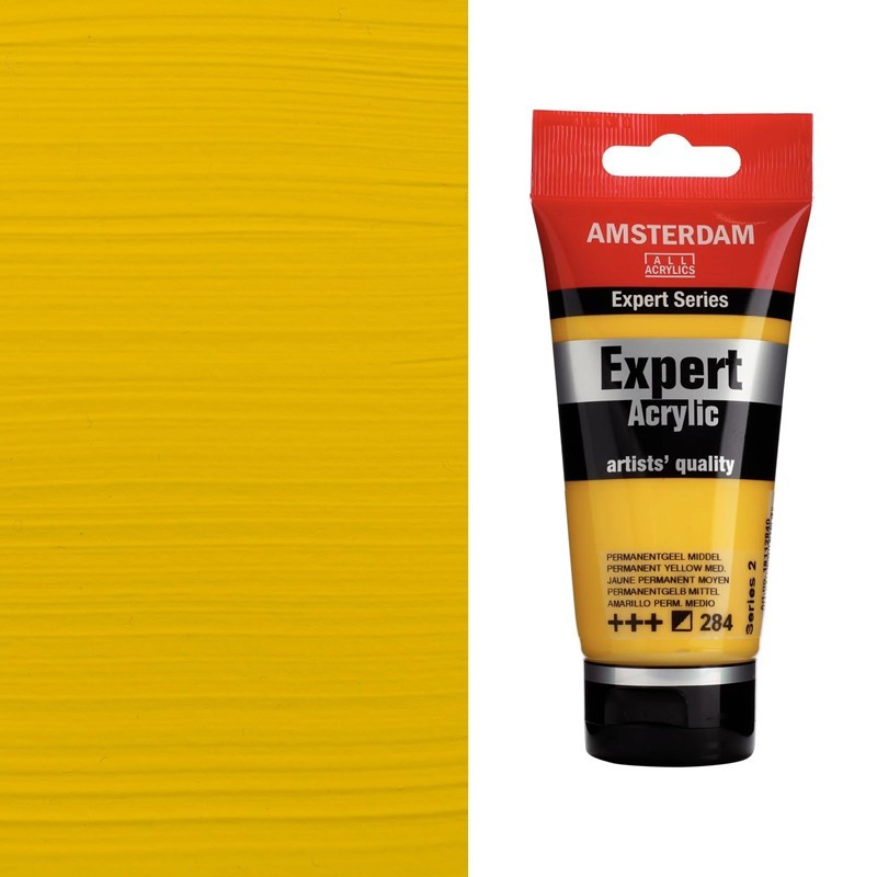 Colori Acrilici Talens Amsterdam Expert - Giallo permanente medio (284) tubo da 75 ml